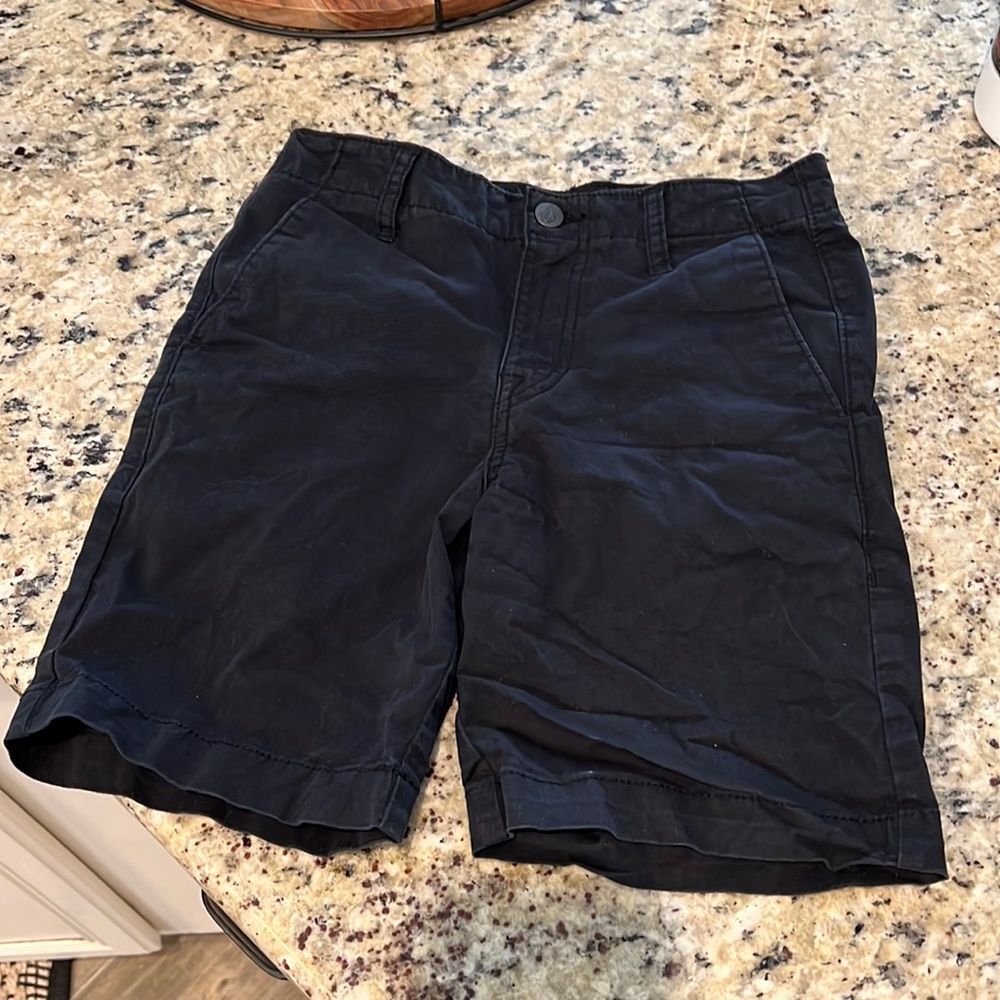 Volcom boys black chino shorts